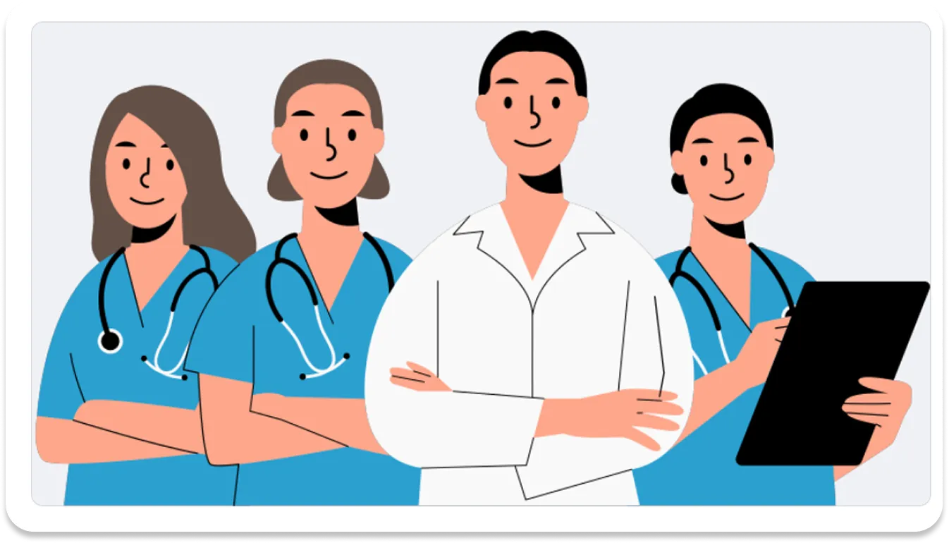 スタッフ集合イラスト